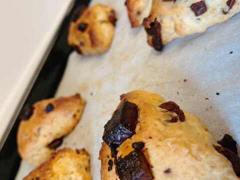 卵なし甘さ控えめ Chocolate Scones